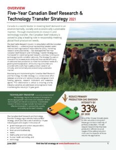 Overview of Five-Year Canadian Beef Research & Technology Transfer Strategy