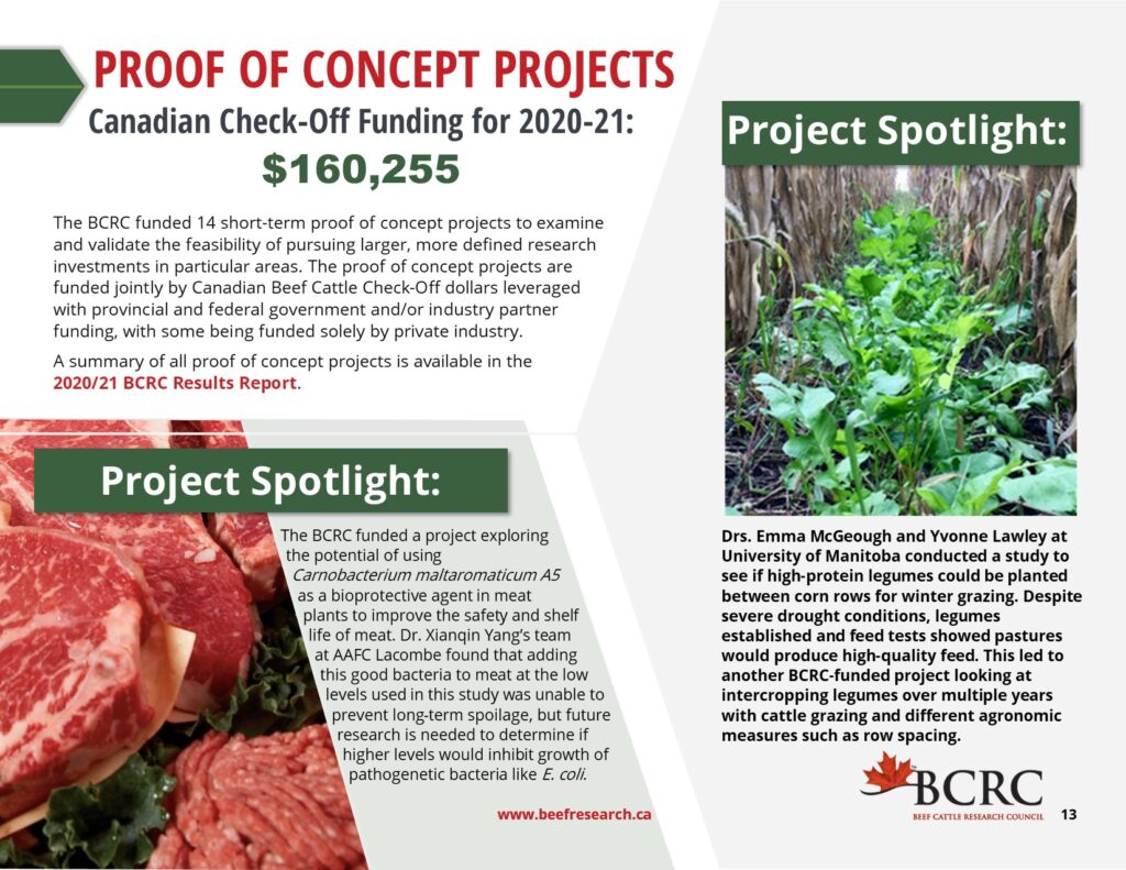 BCRC's proof of concept project spotlights for 2020-21