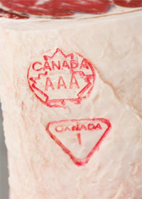 Canada AAA beef carcass grading