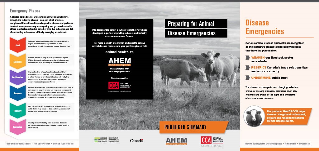 Preparing for Animal Disease Emergencies Producer Summary from AHEM