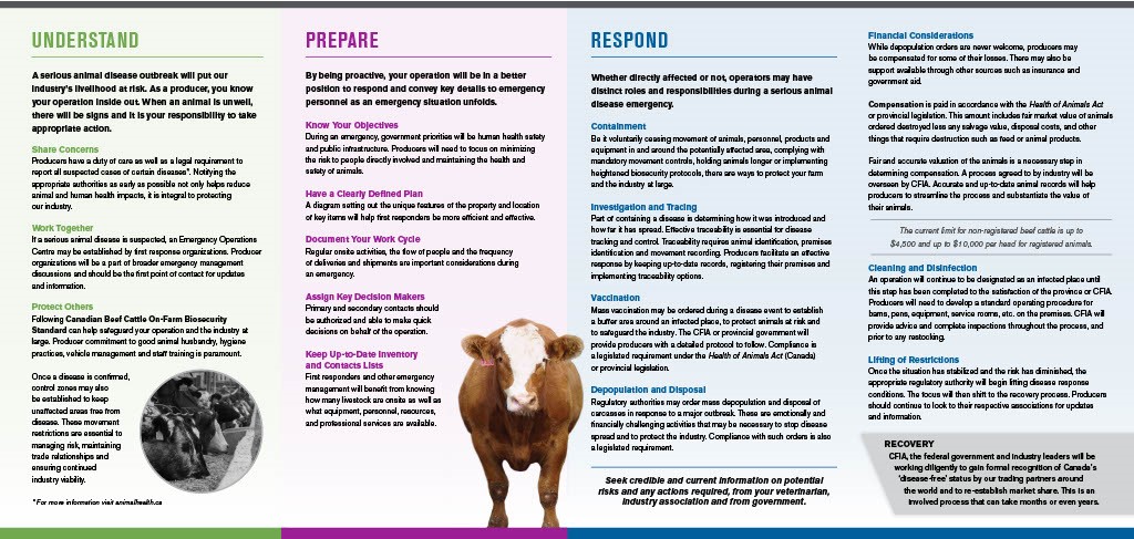 Understand, Prepare and Respond to Animal Health Emergencies, AHEM brochure