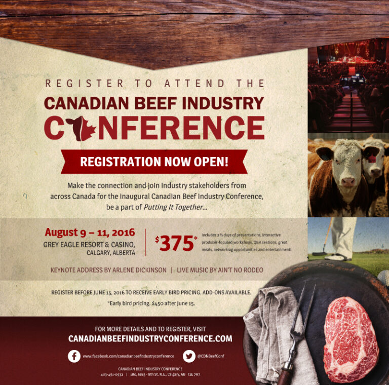 Registration Opens for Canadian Beef Industry Conference, August 911