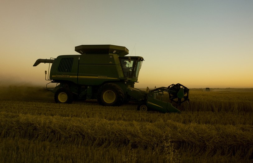 combine at sunset