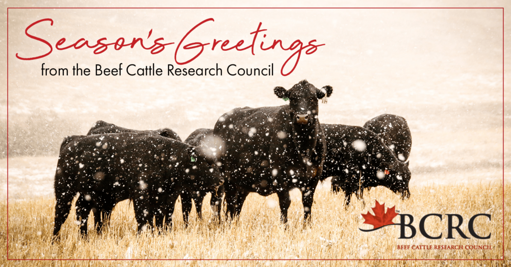 season's greetings from the Beef Cattle Research Council
