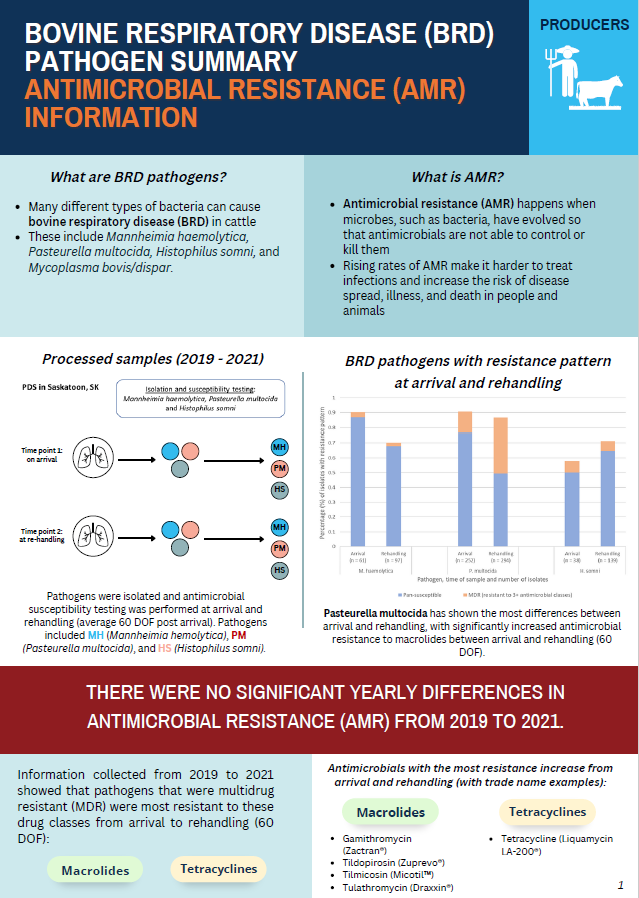 Bovine respiratory disease pathogen summary