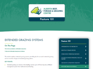 pasture 101 - extending grazing systems page