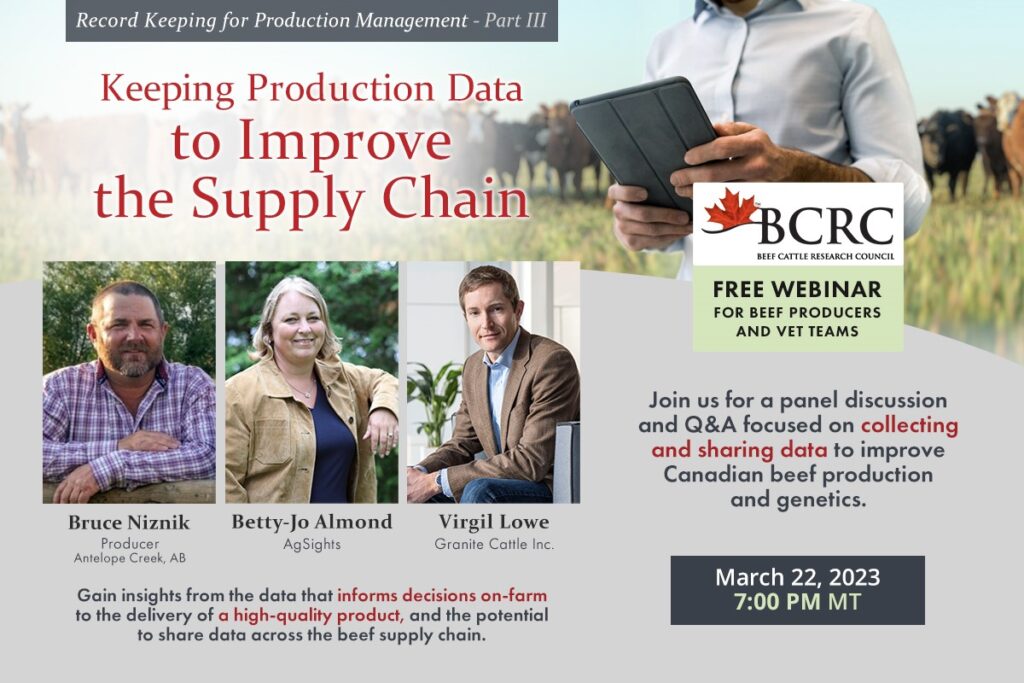 beef webinar: record-keeping for production management: keeping production data to improve the supply chain
