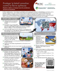 French FMD travel one page guide