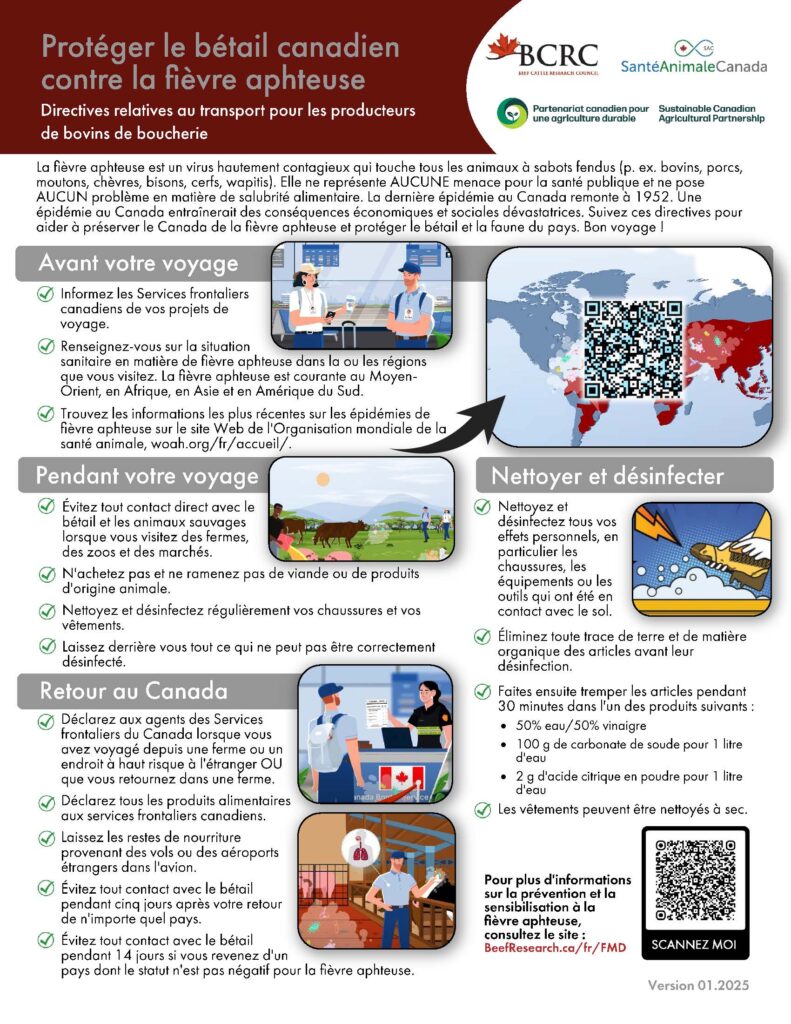French FMD travel one page guide