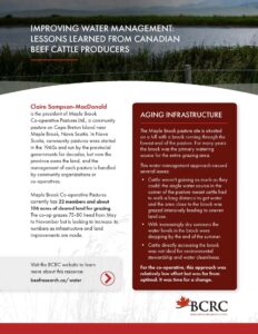 Claire Sampson MacDonald water quality case study