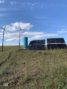 solar and wind powered stock water system