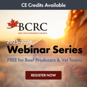 BCRC 2025-2026 Webinar Series for beef producers and vet teams