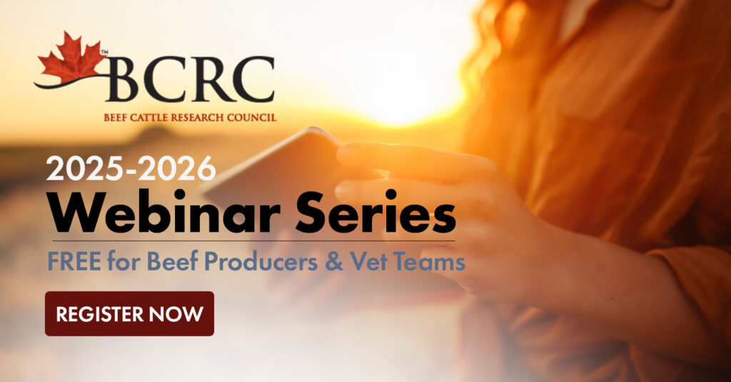 2025-2026 Beef Cattle Research Council webinar series