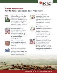 grazing management key facts for Canadian beef producers