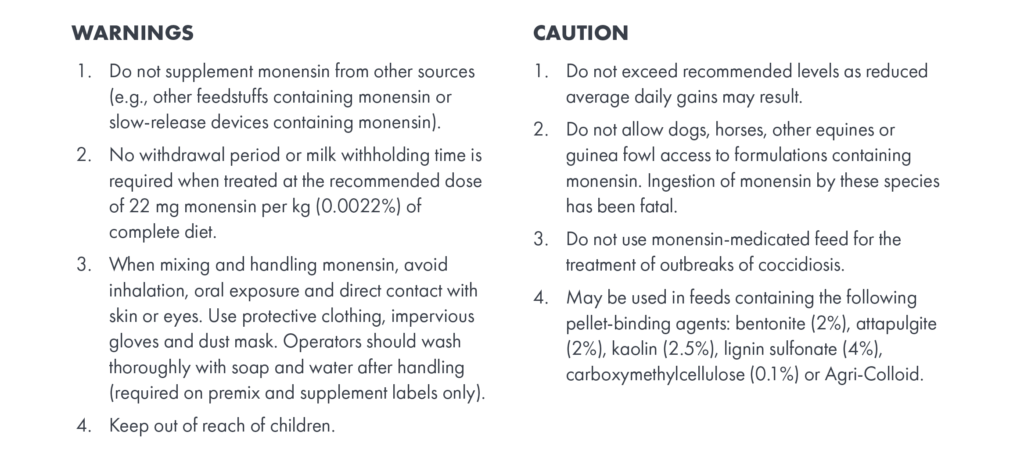 mineral tag example warnings and cautions